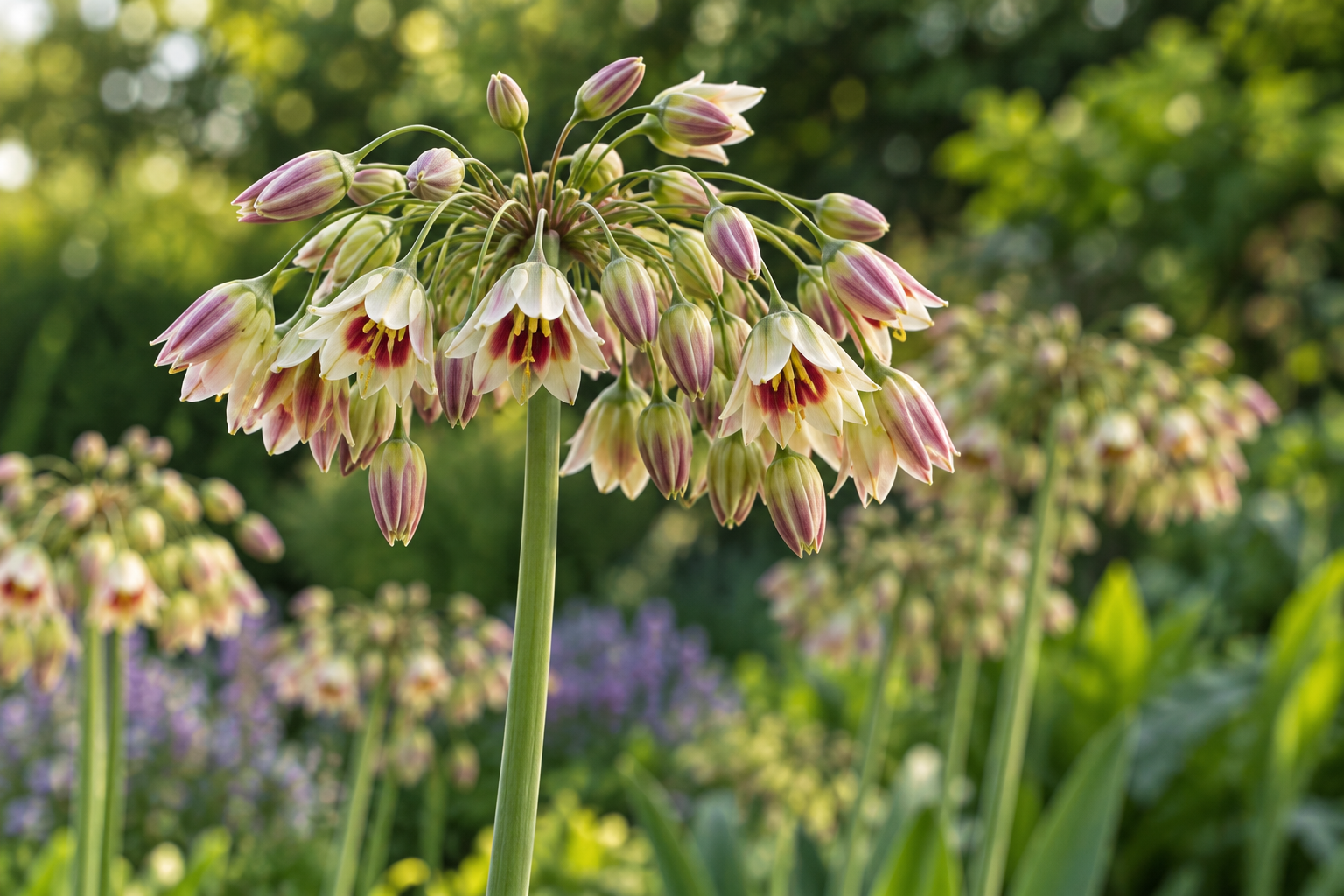 Vergrößerte KI-Detailansicht von Allium siculum