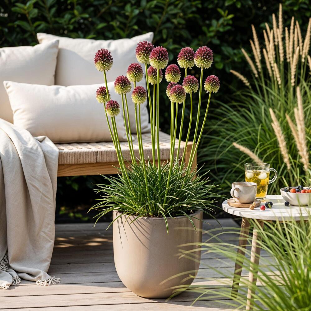 Original-Shopaufnahme: Exotenherz Blumenzwiebeln - Zierlauch Allium Sphaerocephalon (100 Stück) - Durchmesser 5-6cm