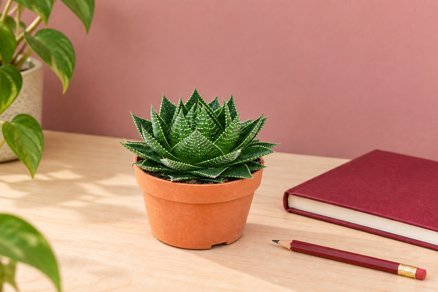Kugel-Aloe Cosmo in einer KI-gestalteten Szene nach dem Original-Shopbild