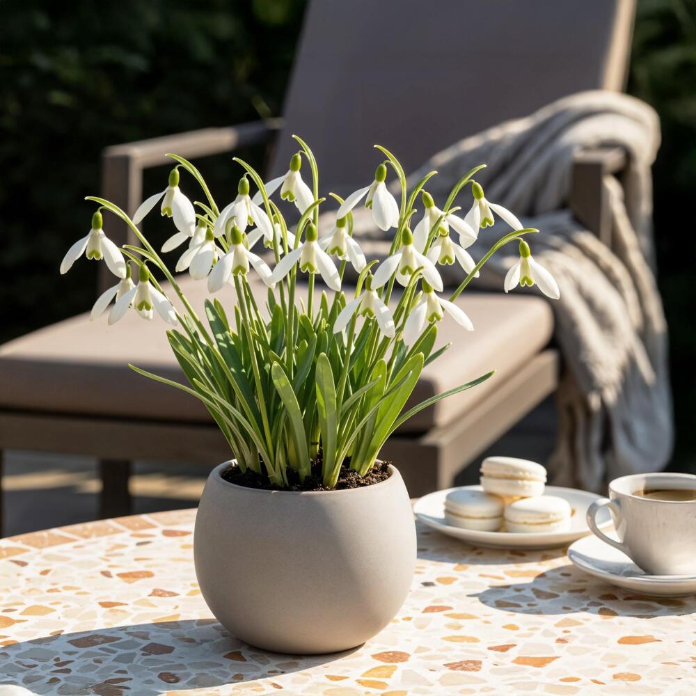 Original-Shopaufnahme: Exotenherz Blumenzwiebeln - Schneeglöckchen Galanthus Elwesii (25 Stück) Durchmesser 5-6cm