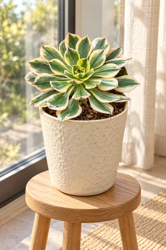 Aeonium Sunburst in einer hellen, zur Liefergröße passenden Szene