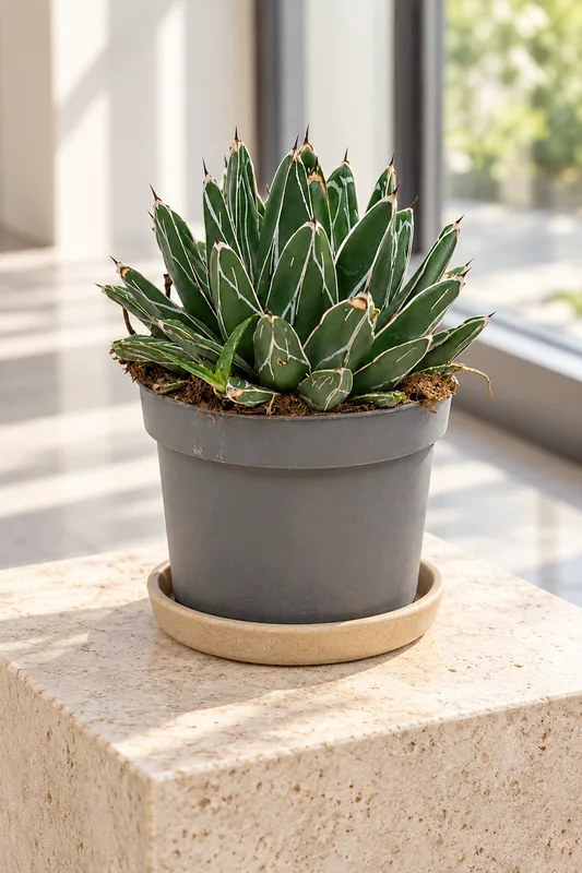 Königinnen-Agave in einer hellen, zur Liefergröße passenden Szene