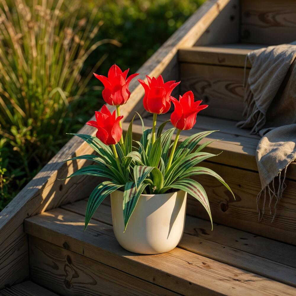Original-Shopaufnahme: Exotenherz Blumenzwiebeln - Tulpen Tulipa Greigii Red (15 Stück) Durchmesser 11-12cm